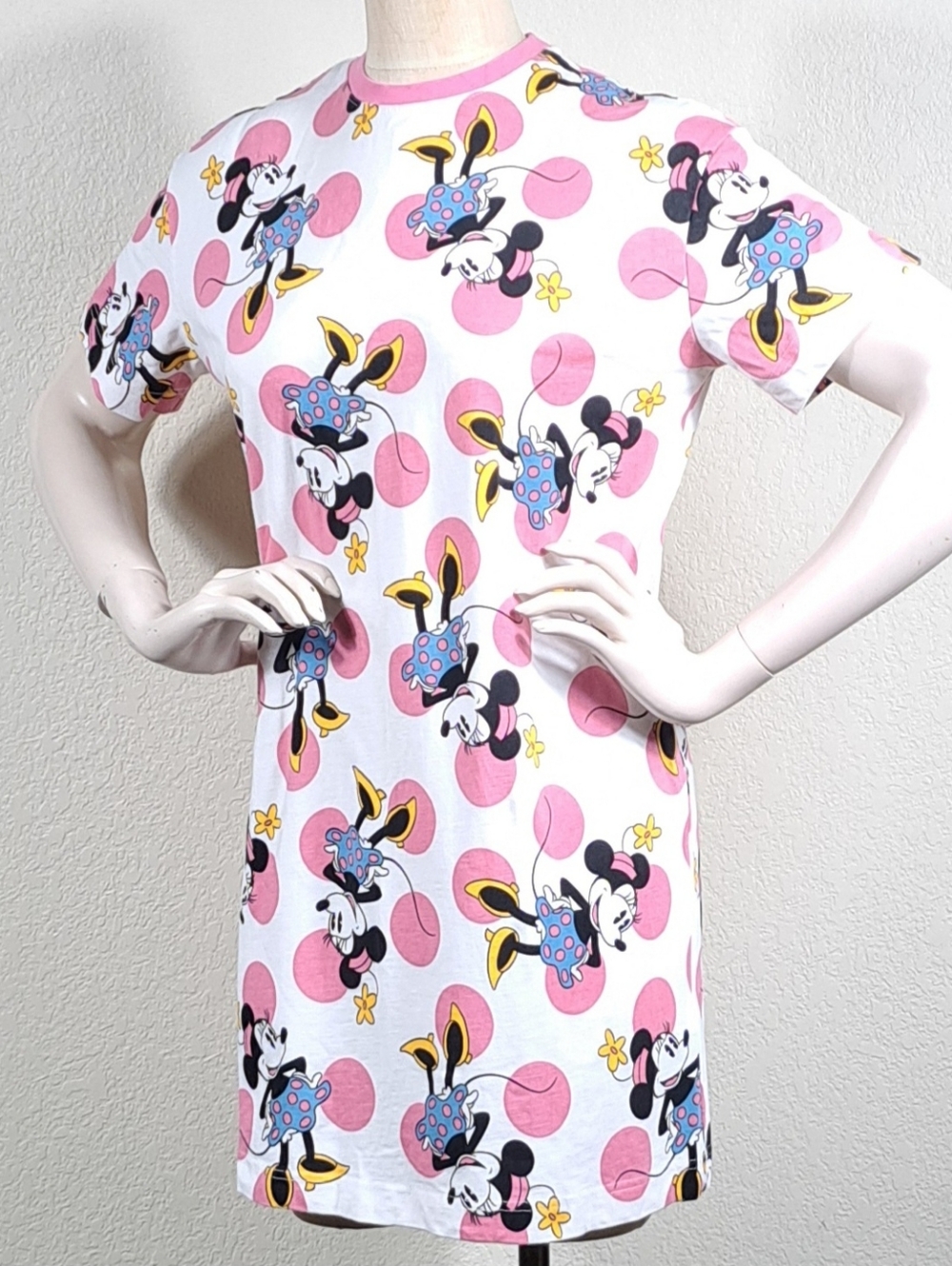 Disney Parks Minnie Mouse Mickey & Co T-Shirt Dress Pink Polka Dot Sz SPoshmark